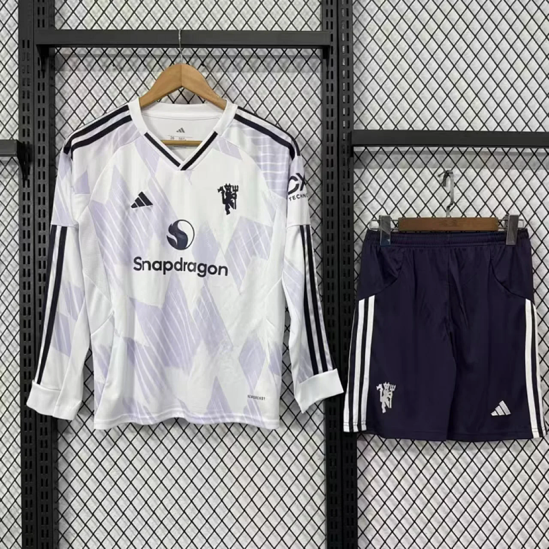 2025-26 Manchester United Maillot Exterieur Enfant Manches Longues – Image 4