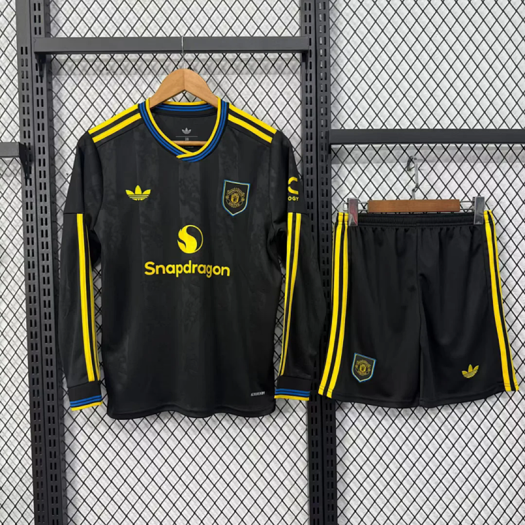 2025-26 Manchester United Maillot Third Enfant Manches Longues – Image 4