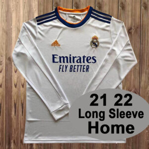 21-22 Real Madrid Maillot Domicile Manches Longues
