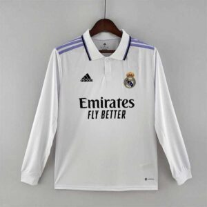 22-23 Real Madrid Maillot Domicile Manches Longues
