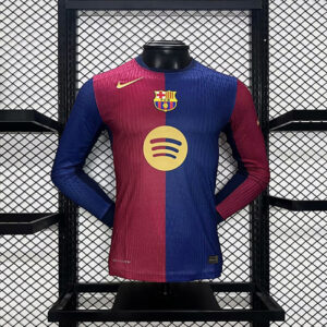 24-25 Barcelona Maillot Domicile Version Joueur Manches Longues