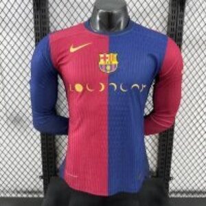 24-25 Barcelona Maillot Domicile Version Joueur Manches Longues