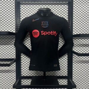 24-25 Barcelona Maillot Exterieur Version Joueur Manches Longues