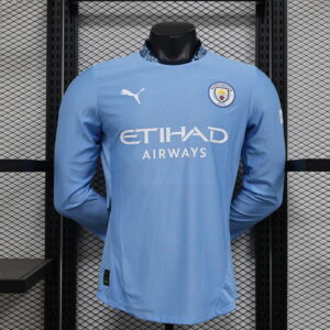 24-25 Manchester City Maillot Domicile Version Joueur Manches Longues