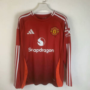 24-25 Manchester United Maillot Domicile Manches Longues