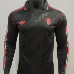 24-25 Manchester United Maillot Domicile Retro Version Joueur Manches Longues
