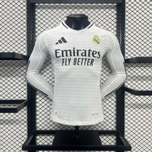 24-25 Real Madrid Maillot Domicile Version Joueur Manches Longues