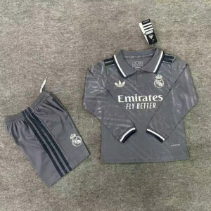 24-25 Real Madrid Maillot Third Enfant Manches Longues