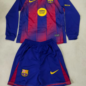 25-26 Barcelona Maillot Domicile Enfant Manches Longues