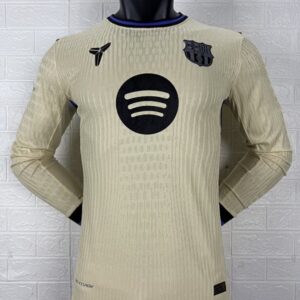 25-26 Barcelona Maillot Exterieur Version Joueur Manches Longues