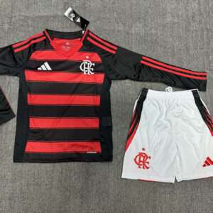 25-26 Flamengo Maillot Domicile Enfant Manches Longues