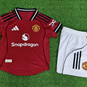 25-26 Manchester United Maillot Domicile Enfant Version Joueur