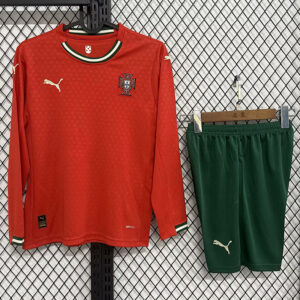 25-26 Portugal Maillot Domicile Enfant Manches Longues