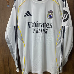 25-26 Real Madrid Maillot Domicile Manches Longues