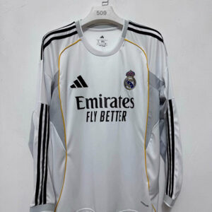 25-26 Real Madrid Maillot Domicile Manches Longues
