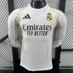 25-26 Real Madrid Maillot Domicile Manches Longues