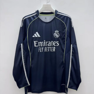 25-26 Real Madrid Maillot Exterieur Manches Longues