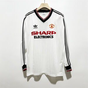 82-83 Manchester United Maillot Exterieur Retro Manches Longues