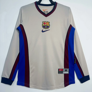 88-89 Barcelona Maillot Exterieur Retro Manches Longues
