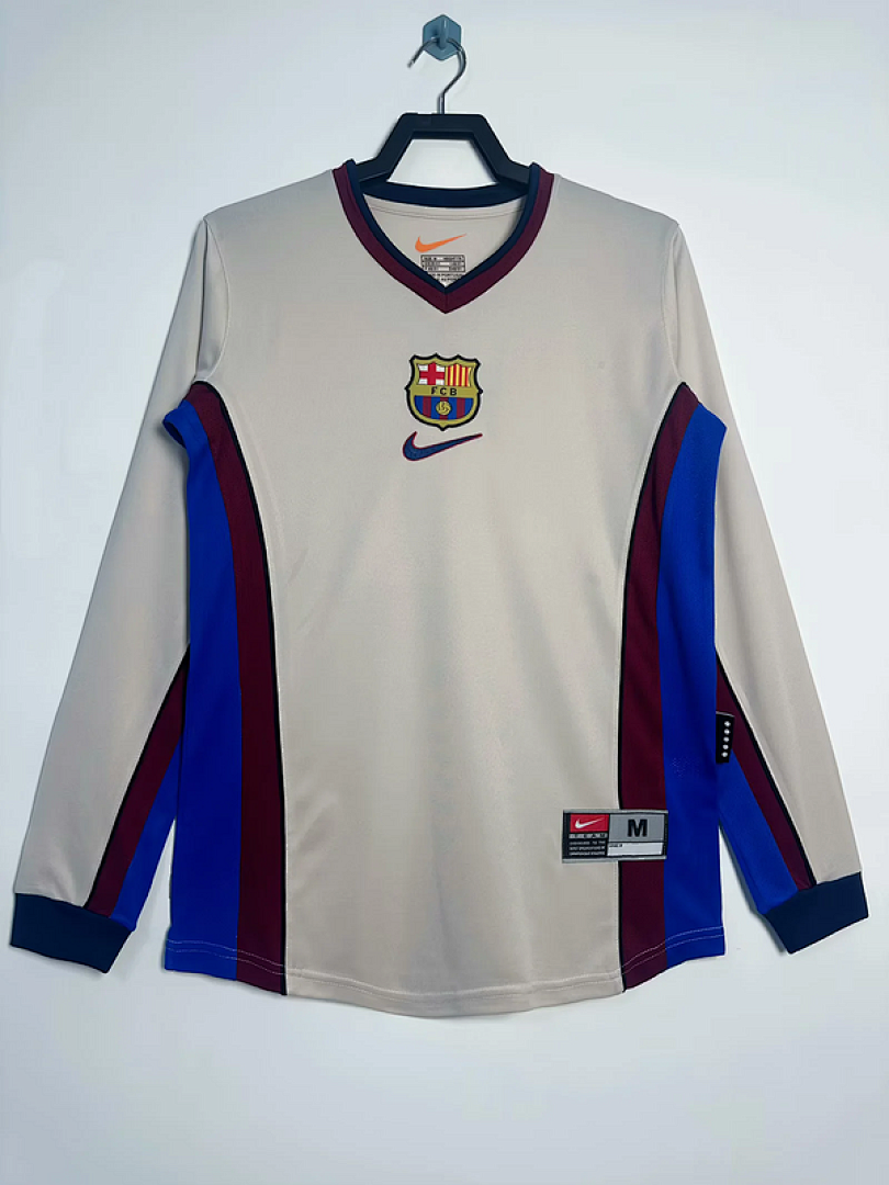 88-89 Barcelona Maillot Exterieur Retro Manches Longues – Image 4