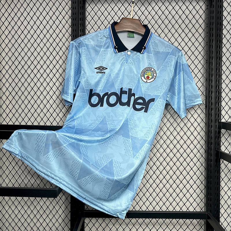 89-91 Manchester City Maillot Domicile Retro