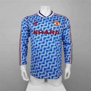 90-92 Manchester United Maillot Exterieur Manches Longues
