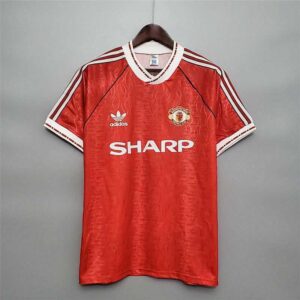 91-92 Manchester United Maillot Domicile