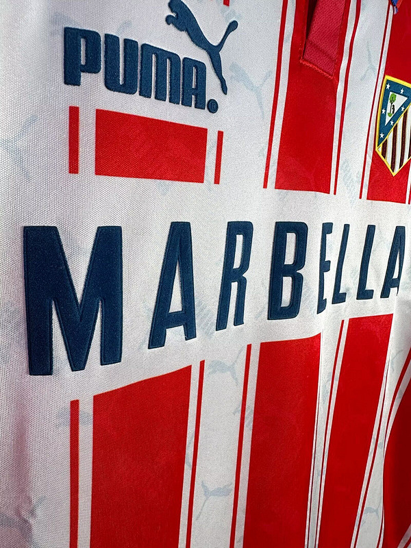 94-95 Atletico Madrid Maillot Domicile Retro Manches Longues – Image 3