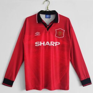 94-96 Manchester United Maillot Domicile Manches Longues