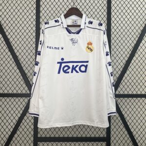 94-96 Real Madrid Maillot Domicile Retro Manches Longues