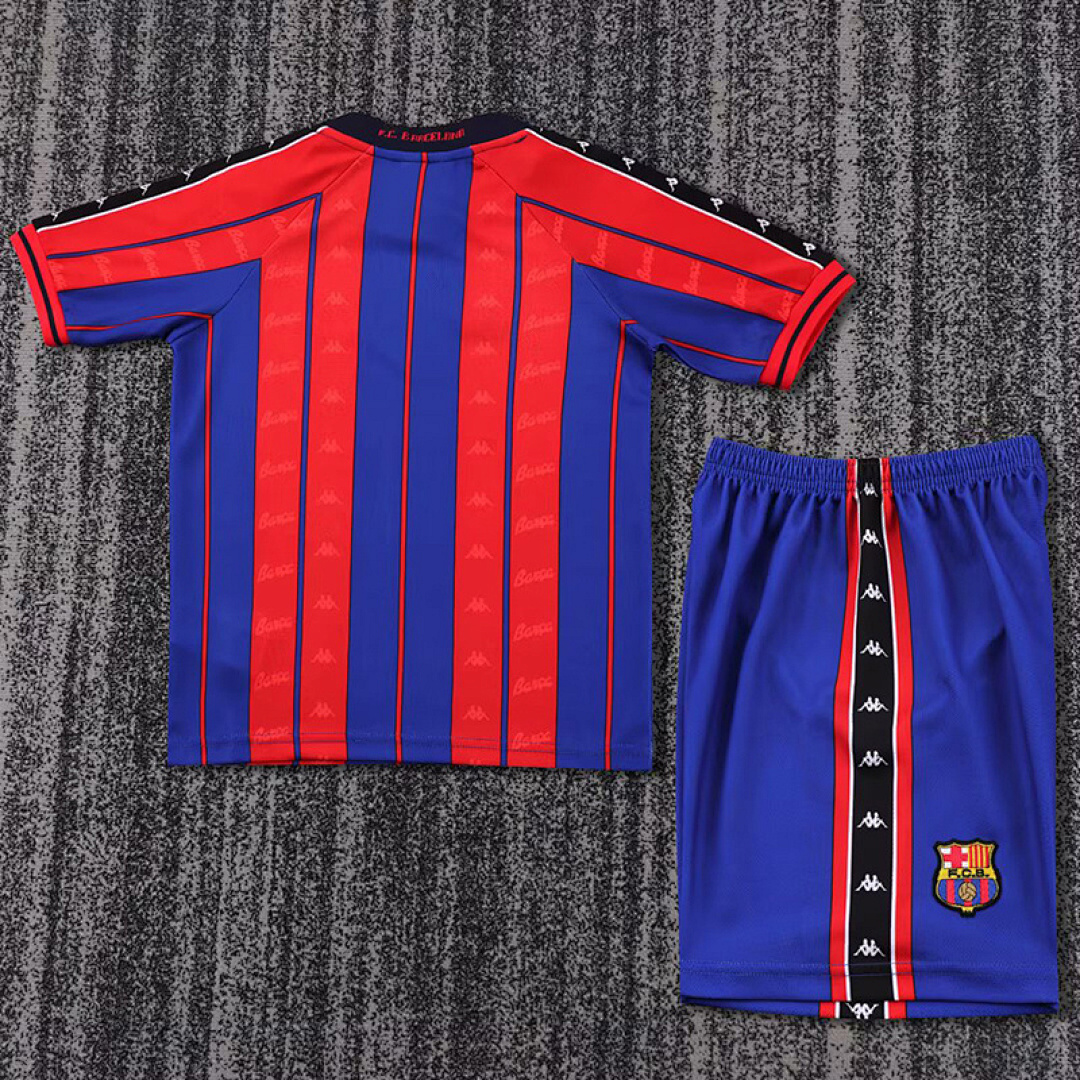 97-98 Barcelona Maillot Domicile Retro Enfant – Image 2