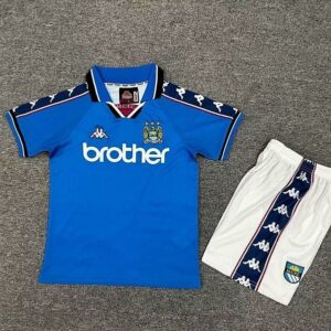 97-98 Manchester City Maillot Domicile Retro Enfant