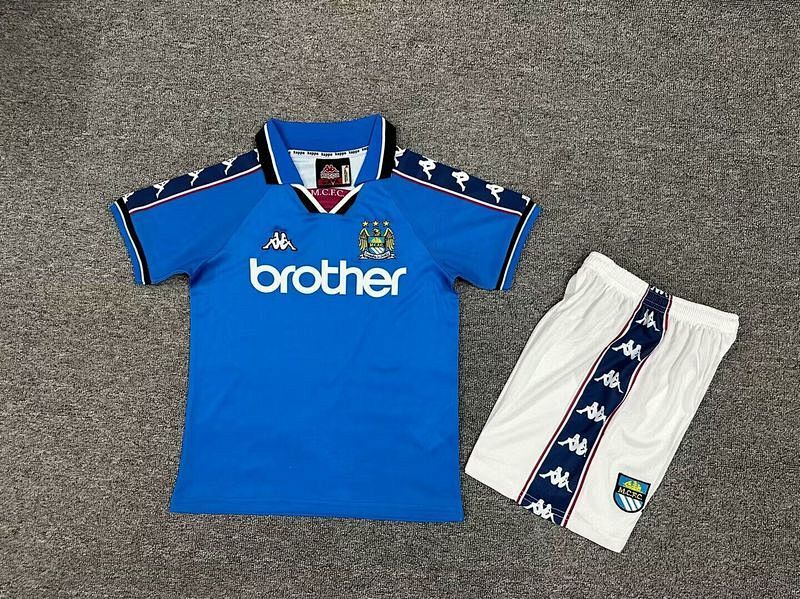 97-98 Manchester City Maillot Domicile Retro Enfant