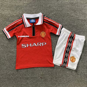 98-99 Manchester United Maillot Domicile Retro Enfant