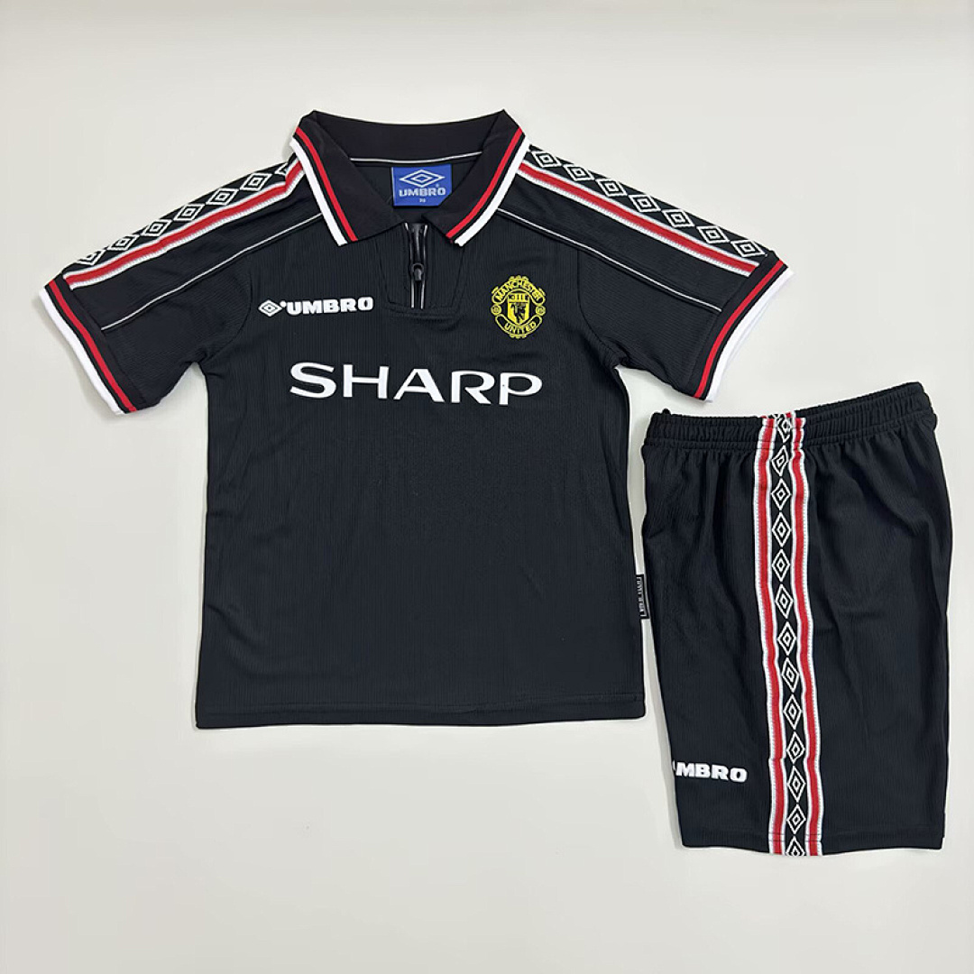 98-99 Manchester United Maillot Exterieur Retro Enfant – Image 4