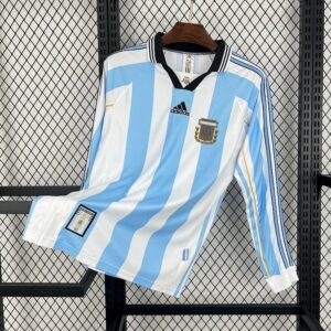 Argentine Maillot Domicile Retro Manches Longues