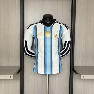 Argentine Maillot Domicile Version Joueur Manches Longues