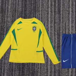 Bresil Maillot Domicile Retro Enfant Manches Longues