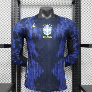 Bresil Maillot Exterieur Version Joueur Manches Longues