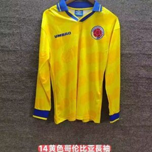 Colombie Maillot Domicile Retro Manches Longues