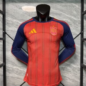 Espagne Maillot Domicile Version Joueur Manches Longues