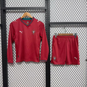 Portugal Maillot Domicile Enfant Manches Longues