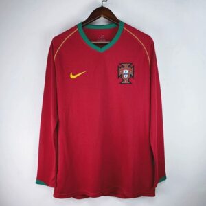 Portugal Maillot Domicile Retro Manches Longues